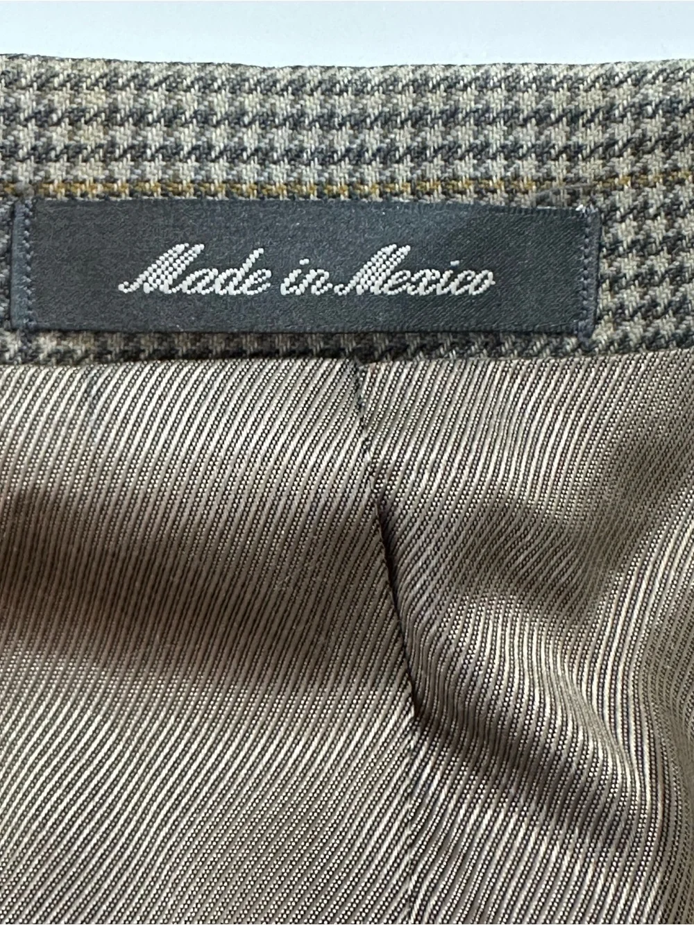 Vintage Oscar De La Renta Wool Glen Plaid Blazer 46L Quiet Luxury Sport Coat